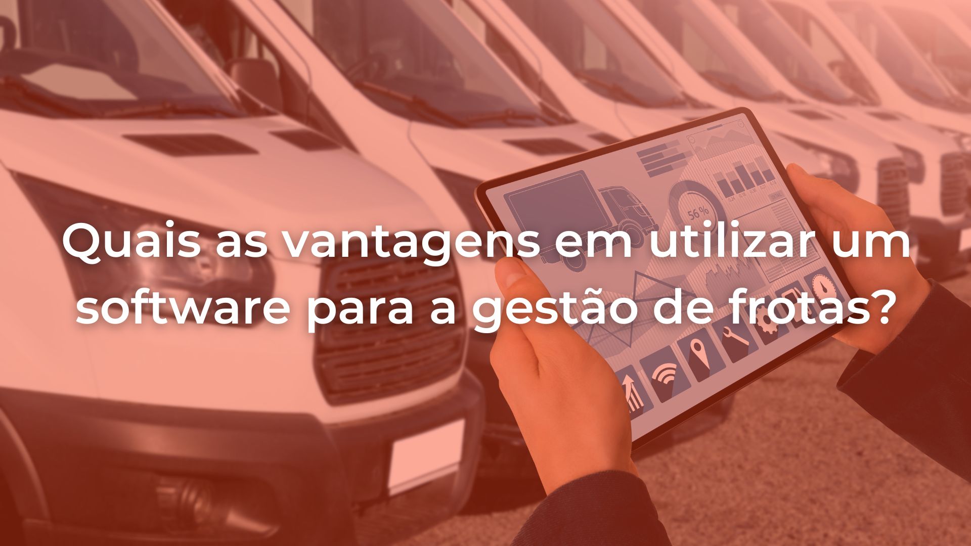 imagem com veículos em estacionamento escrito o título do artigo de software ´para a gestão de frotas