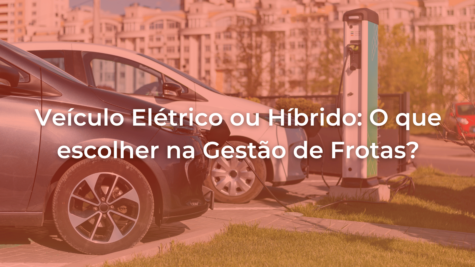 Imagem de carros elétricos carregando com o título do artigo 'Veículos Elétricos ou Híbridos: Qual escolher na Gestão de Frotas?'